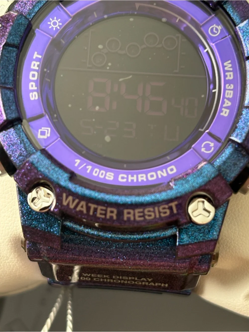 Sale Brand New Activa X Invicta Digital Unisex Watch - 50mm, Iridescent, Purple